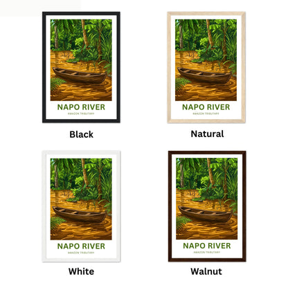 Napo River Travel Poster - Amazon Rainforest and Waters