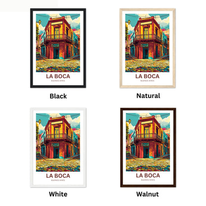 La Boca Travel Poster - The Colors of Buenos Aires