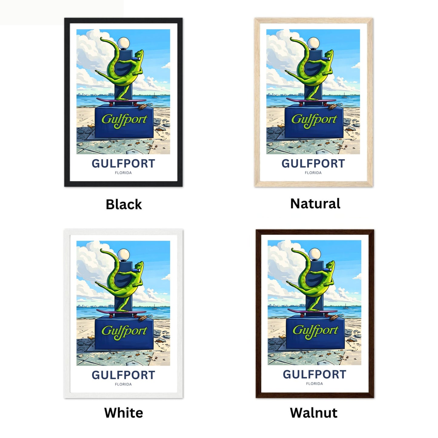 Gulfport, Florida Travel Poster - Icon