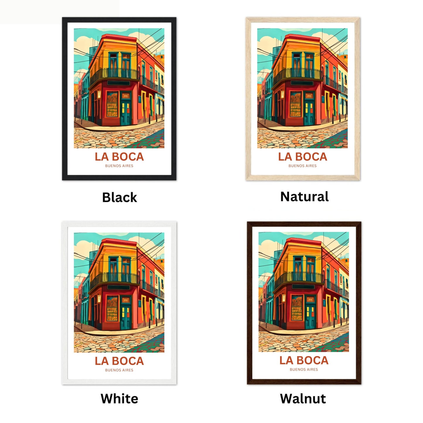 La Boca Travel Poster - Buenos Aires