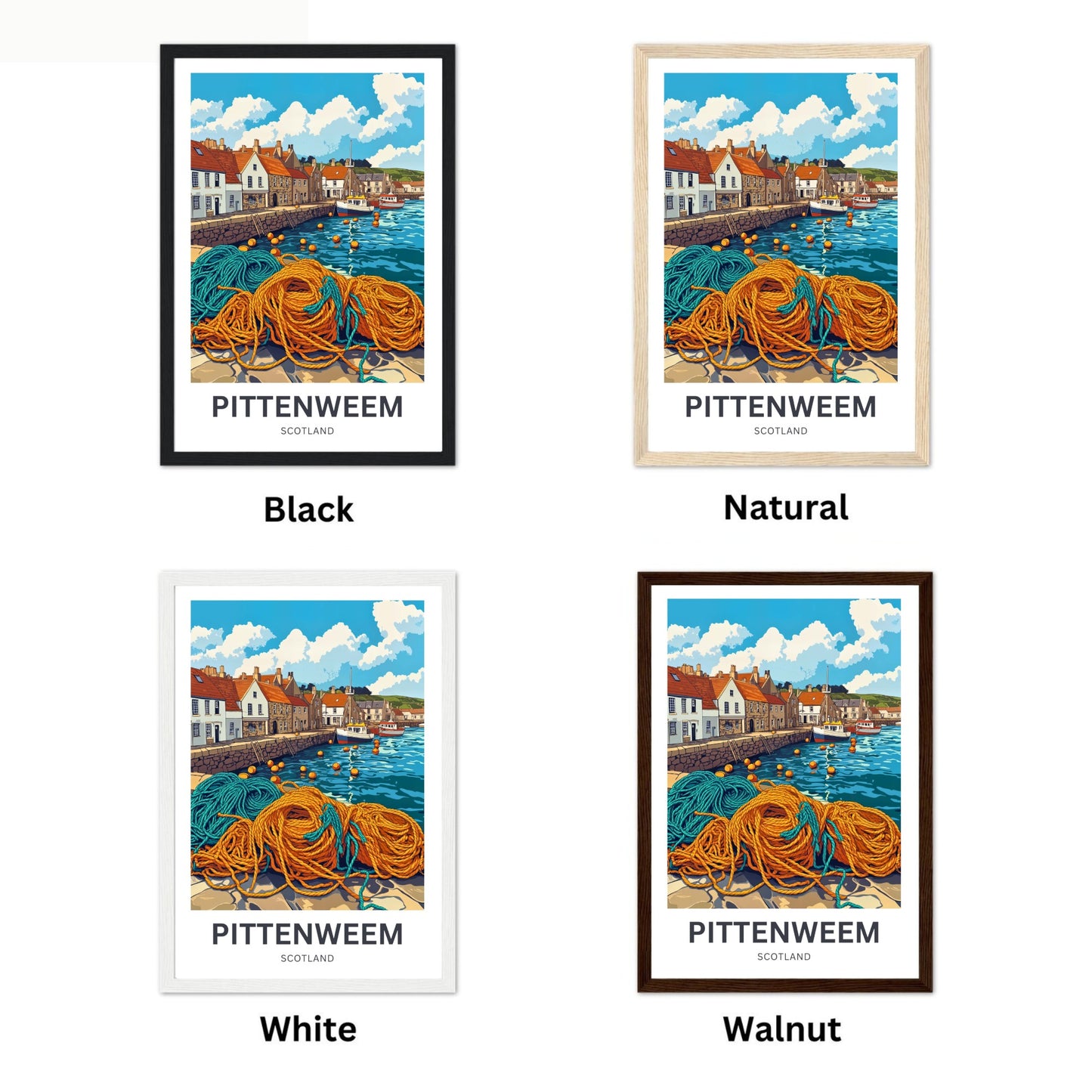 Pittenweem Travel Poster - Mesmerizing Coastal Life