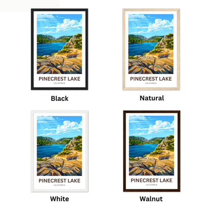Pinecrest Lake Travel Poster - Into the Sierra Calm
