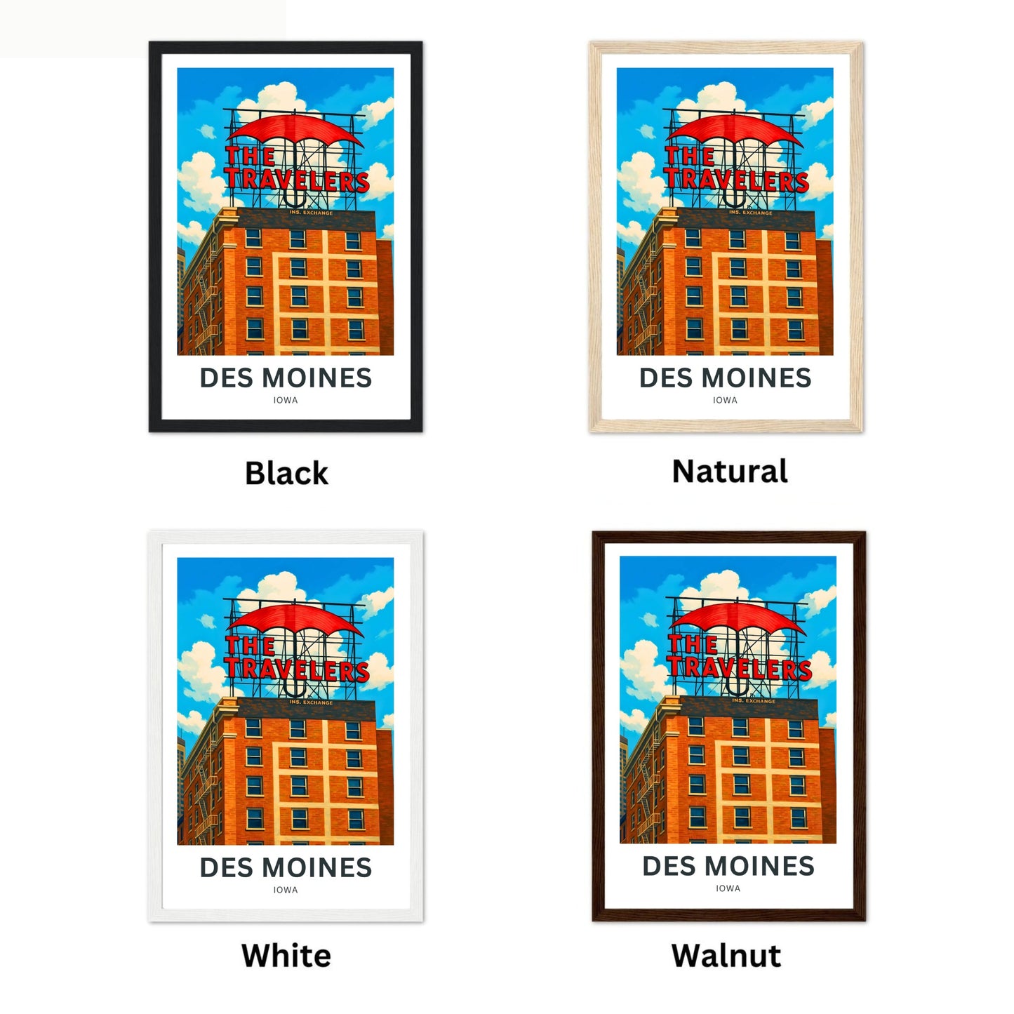 Des Moines Travel Poster - Iowa