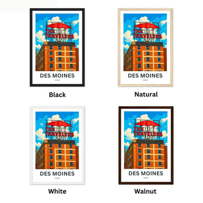 Des Moines Travel Poster - Iowa