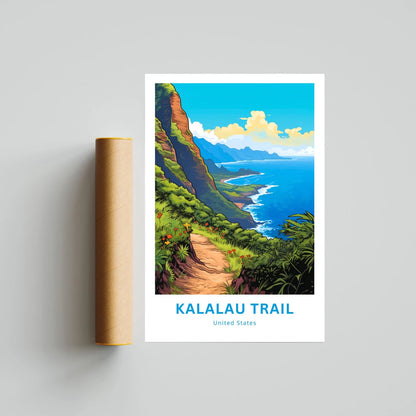 Kalalau Trail Travel Poster