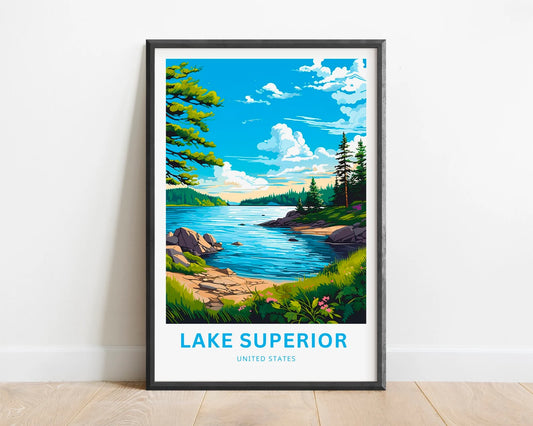 Lake Superior Travel Poster