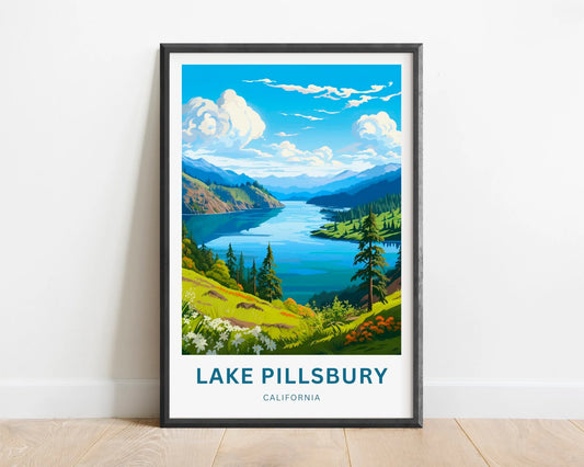 Lake Pillsbury Travel Poster