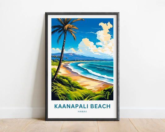 Kaanapali Beach Travel Poster