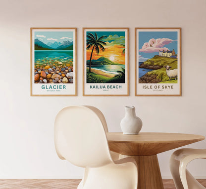 Kailua Beach Travel Poster