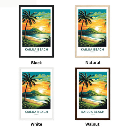 Kailua Beach Travel Poster