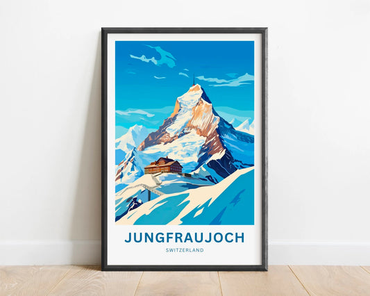 Jungfraujoch Travel Poster