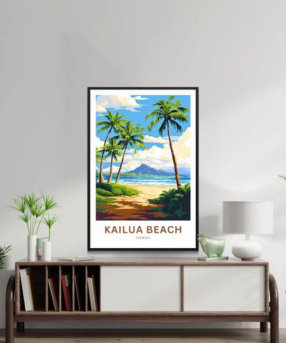 Kailua Beach Travel Poster