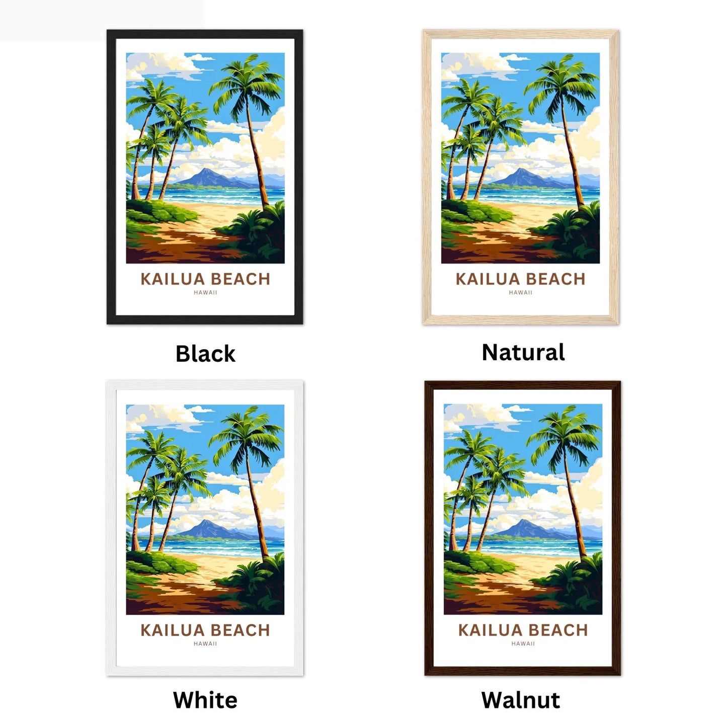 Kailua Beach Travel Poster