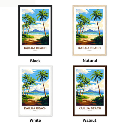 Kailua Beach Travel Poster