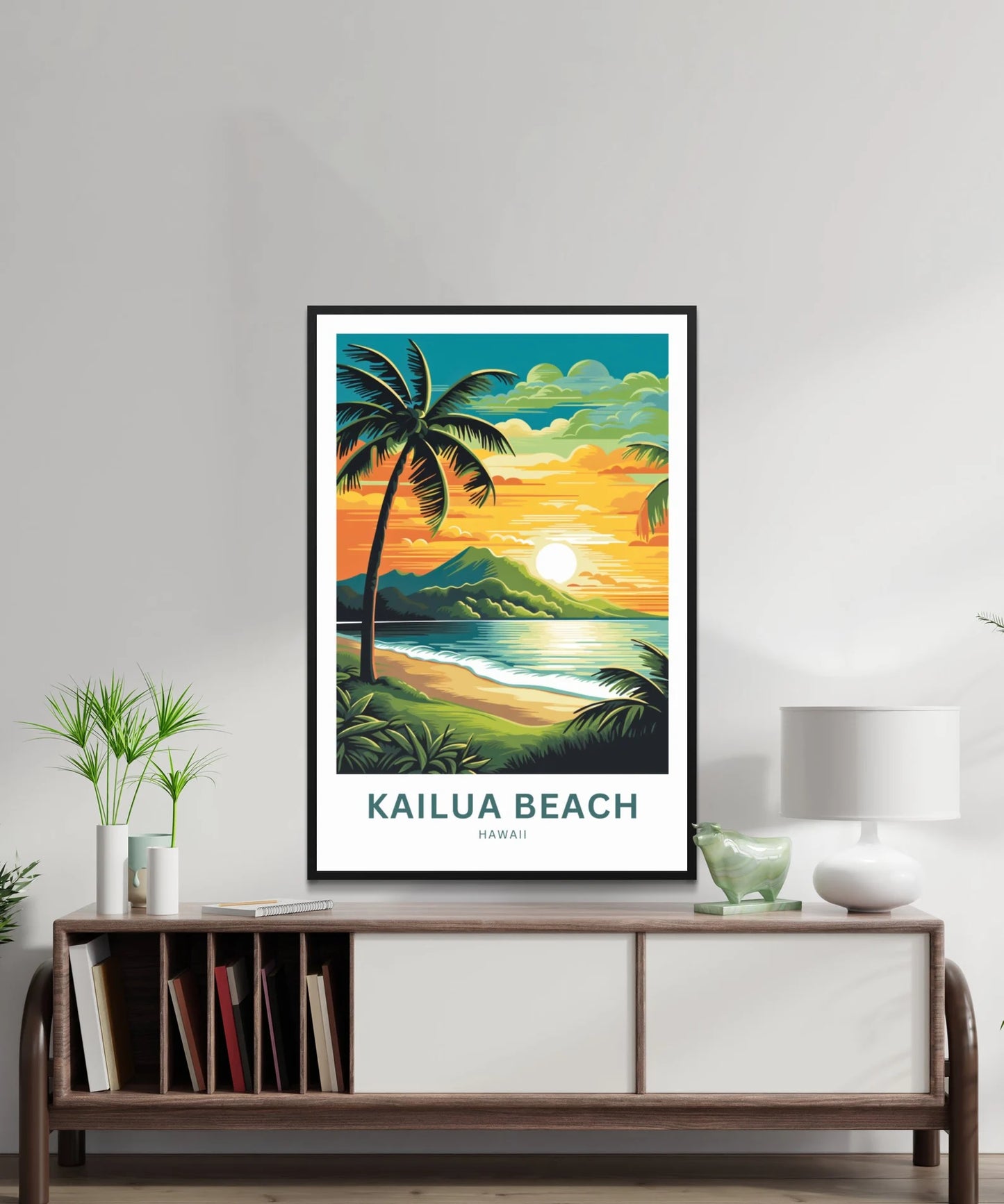 Kailua Beach Travel Poster