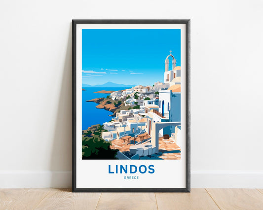 Lindos Travel Poster