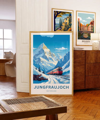 Jungfraujoch Travel Poster