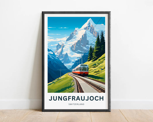 Jungfraujoch Travel Poster