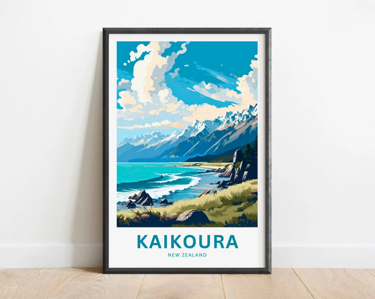 Kaikoura Travel Poster