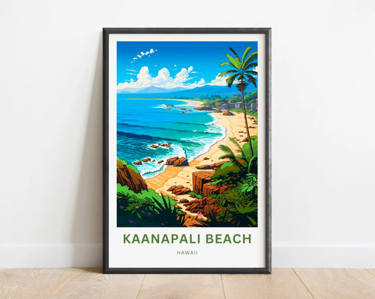 Kaanapali Beach Travel Poster