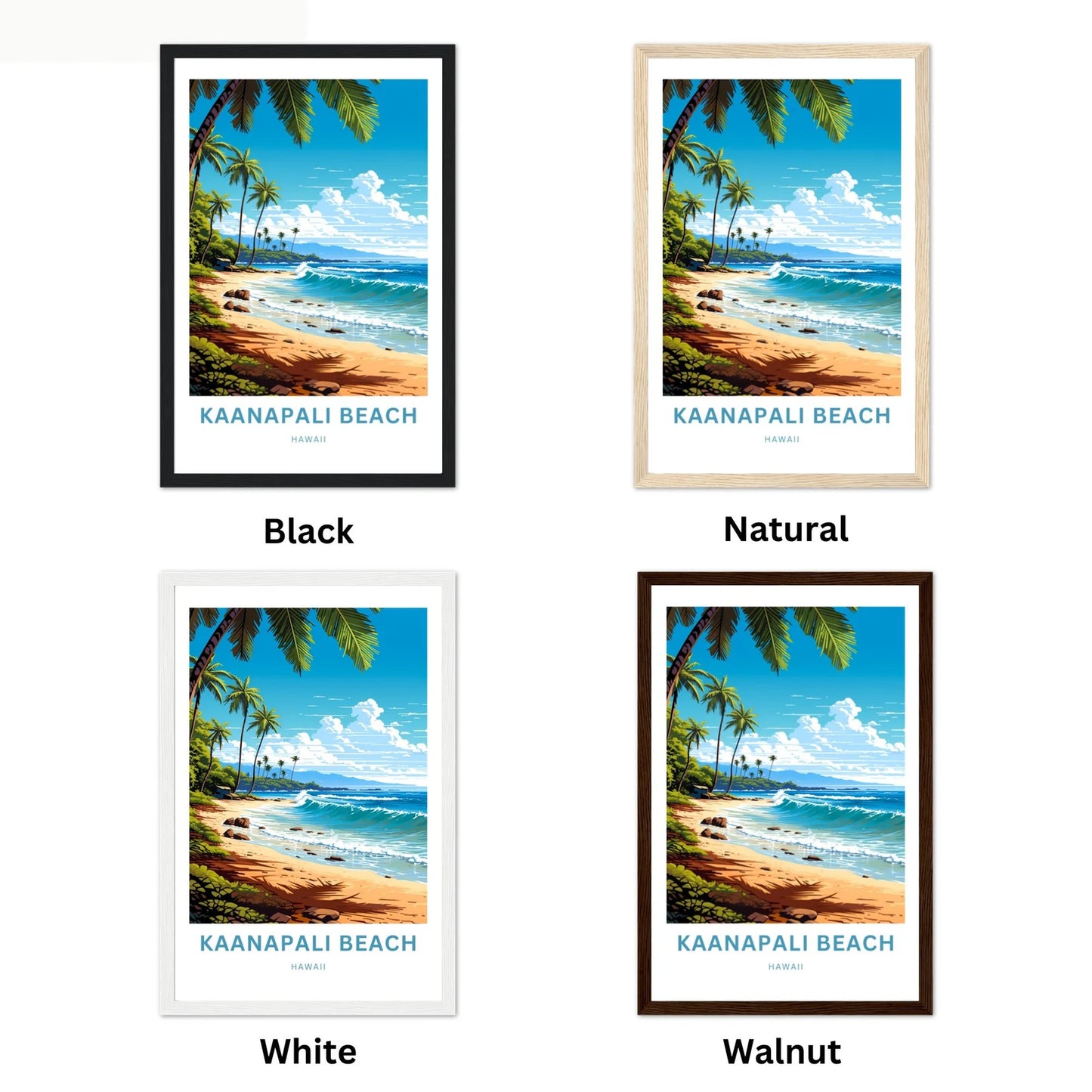 Kaanapali Beach Travel Poster