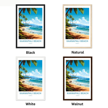 Kaanapali Beach Travel Poster