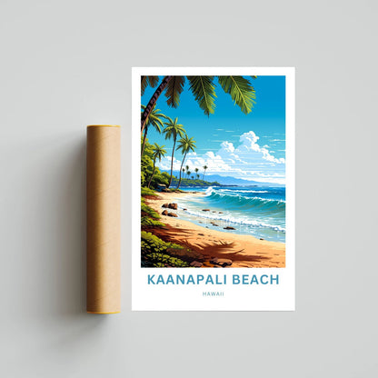 Kaanapali Beach Travel Poster