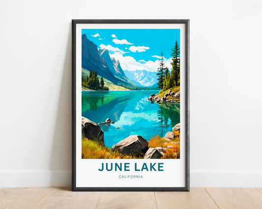 June Lake Travel Poster