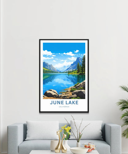 June Lake Travel Poster
