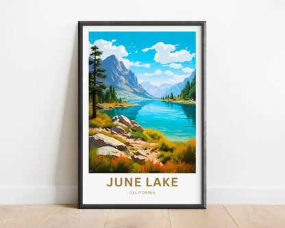 June Lake Travel Poster