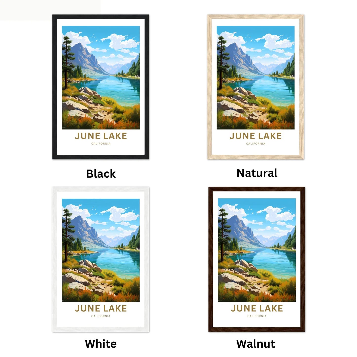 June Lake Travel Poster