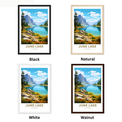 June Lake Travel Poster