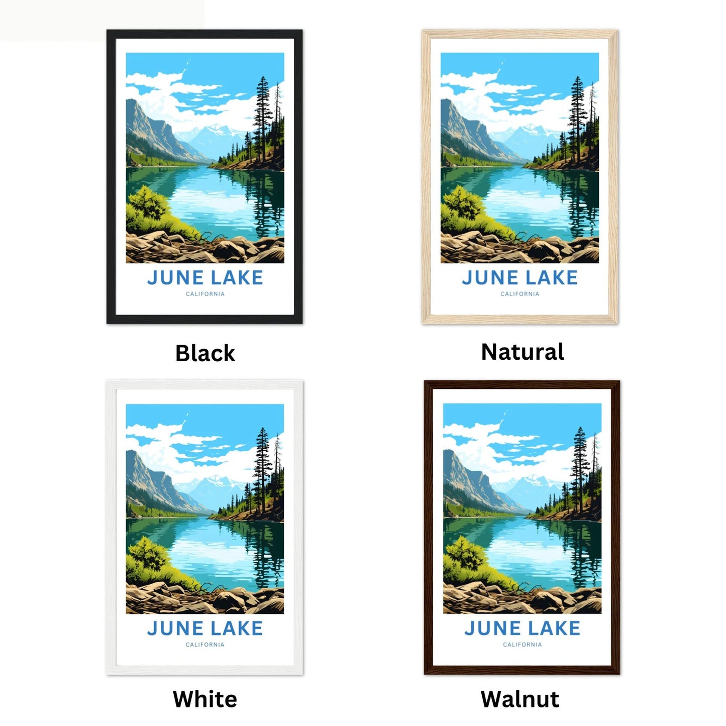 June Lake Travel Poster