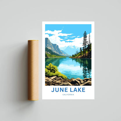 June Lake Travel Poster
