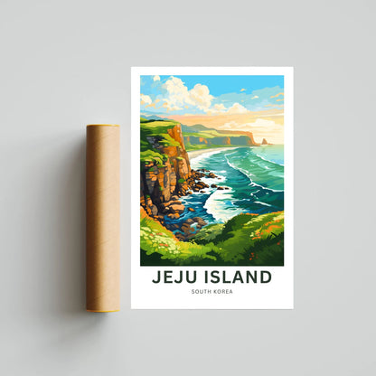 Jeju Island Travel Poster