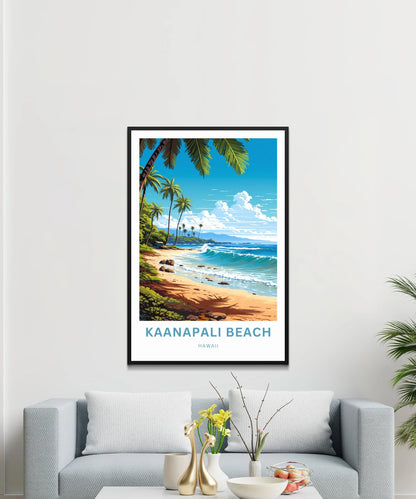 Kaanapali Beach Travel Poster