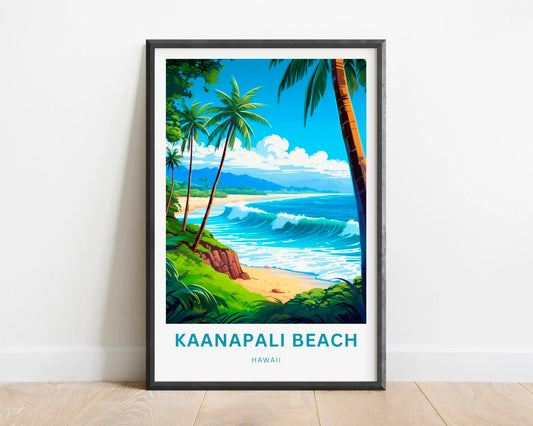 Kaanapali Beach Travel Poster