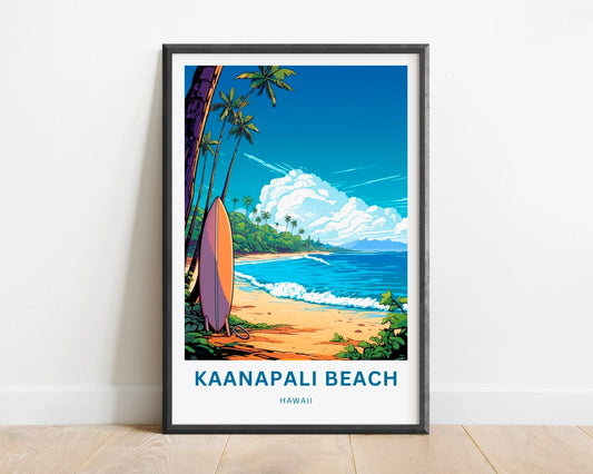 Kaanapali Beach Travel Poster