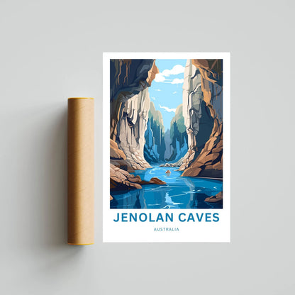 Jenolan Caves Travel Poster