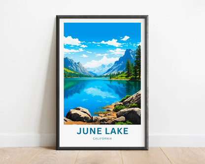 June Lake Travel Poster