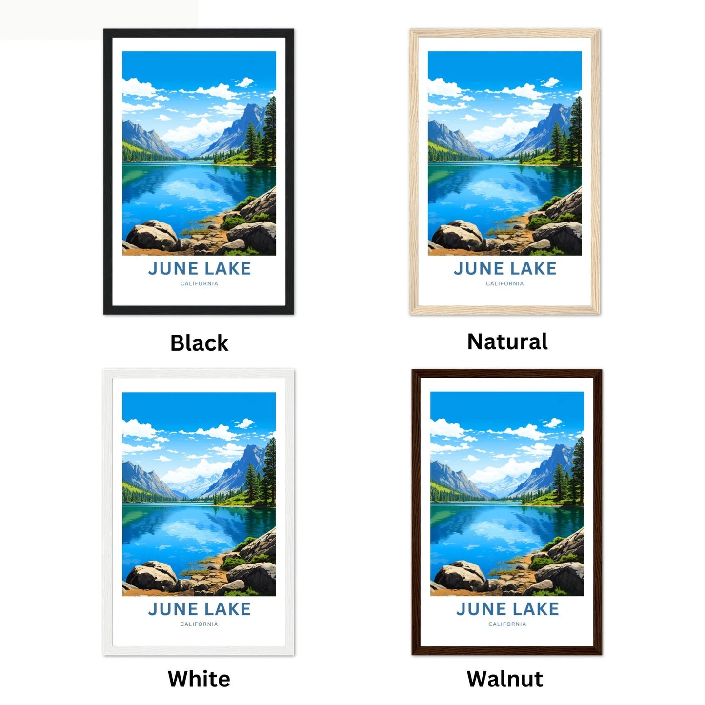 June Lake Travel Poster