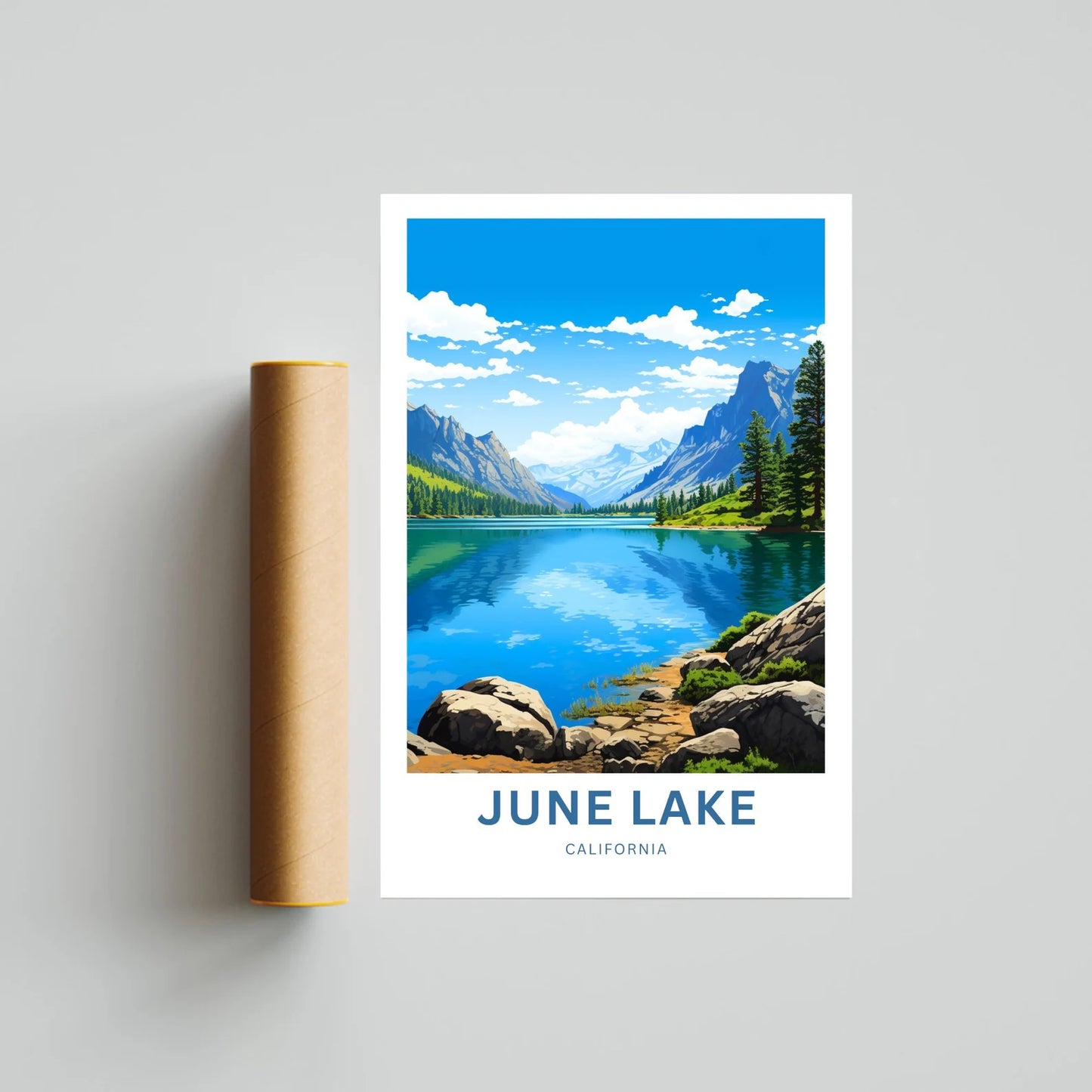 June Lake Travel Poster
