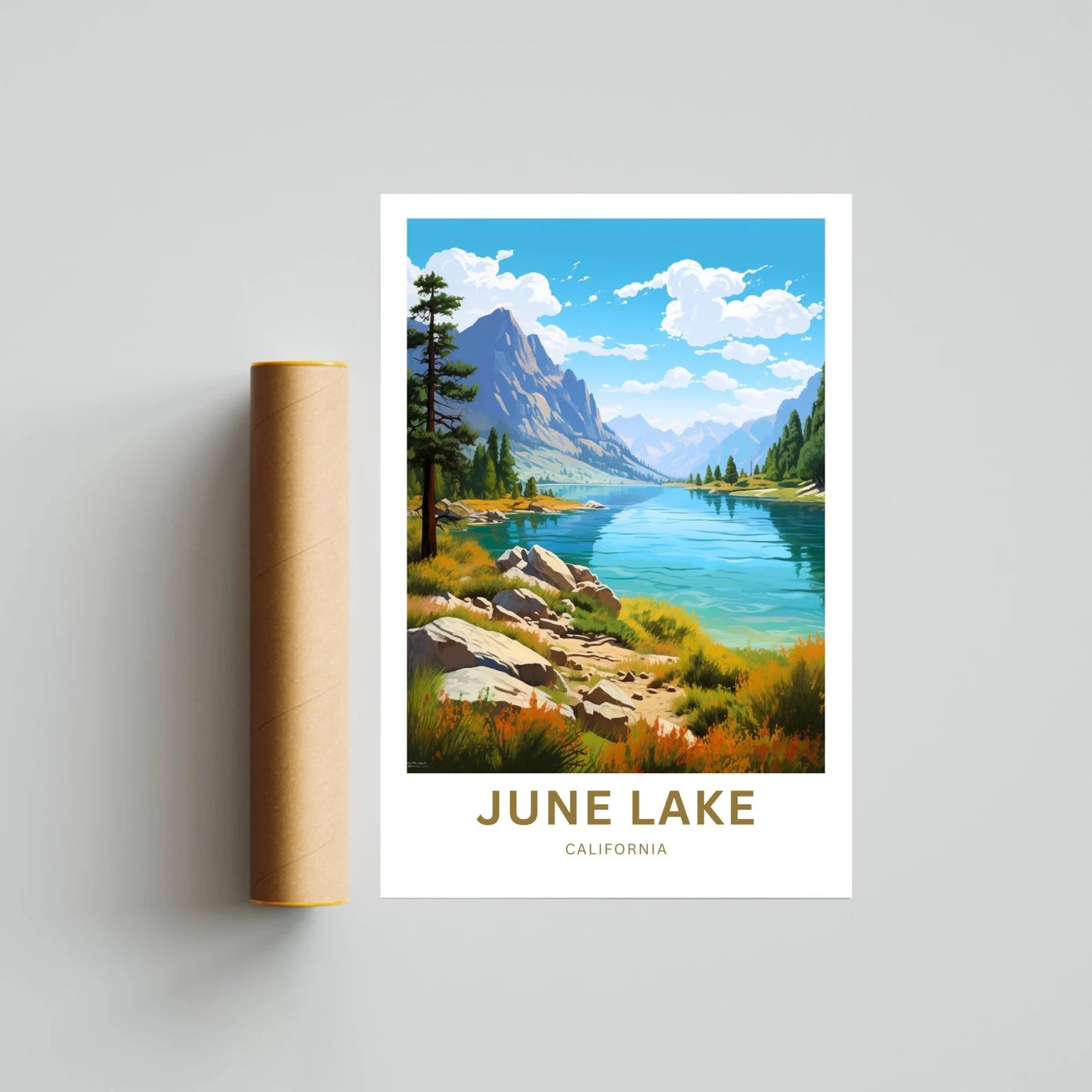 June Lake Travel Poster