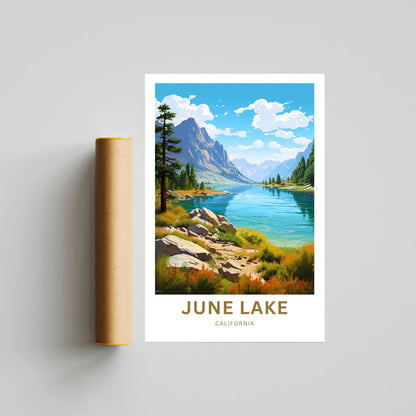 June Lake Travel Poster