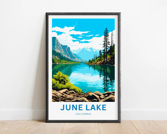June Lake Travel Poster
