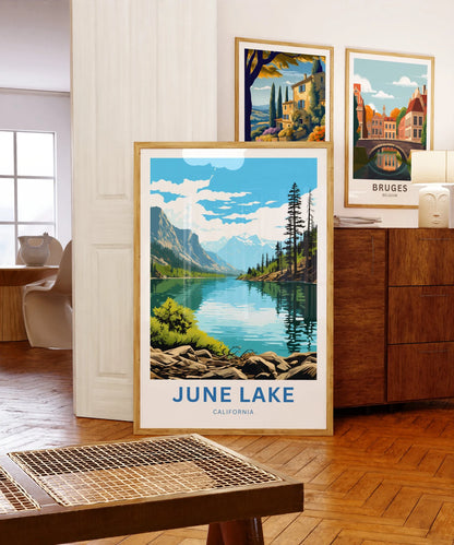 June Lake Travel Poster