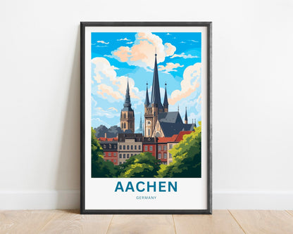 Aachen Travel Poster