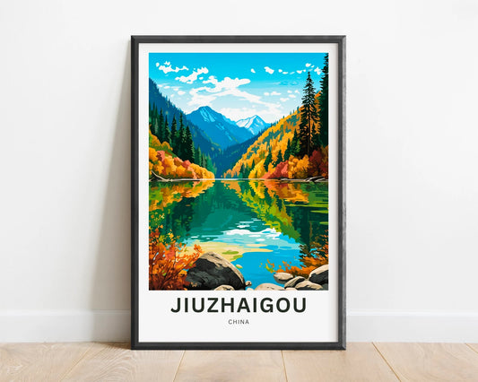 Jiuzhaigou Travel Poster