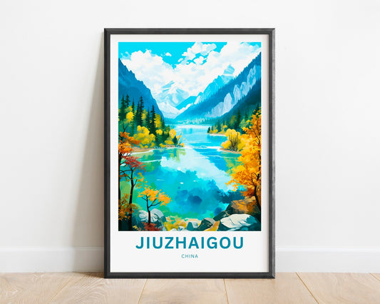 Jiuzhaigou Travel Poster