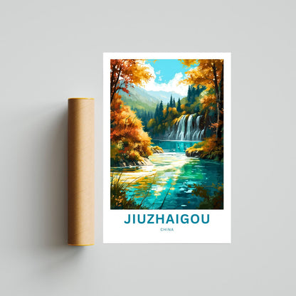 Jiuzhaigou Travel Poster